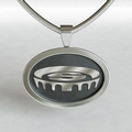 Sterling Silver Custom Pendant, 3/4" X 1.7mm